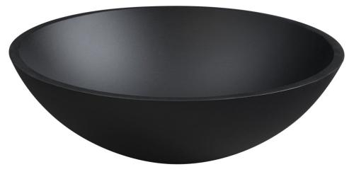 Umywalka nablatowa szklana 42 x 14,5 cm czarny TELICA TY181B Sapho front