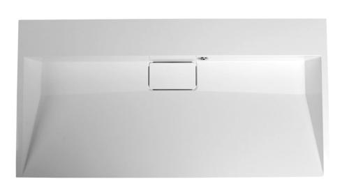 Umywalka kompozytowa meblowa 90 x 46 cm biały bez otworu AMUR 55032-0 Sapho pokrywa