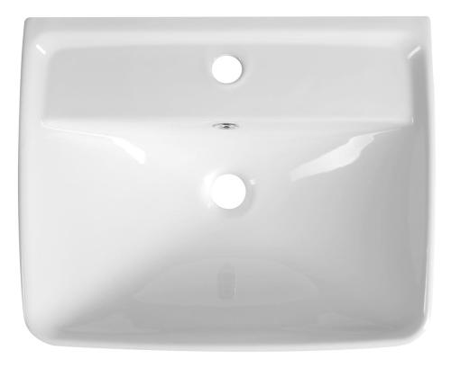Umywalka ceramiczna meblowa 50 x 40 cm biały DURU TU0350 Aqualine z góry