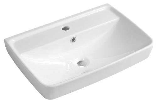 Umywalka ceramiczna meblowa 60 x 40 cm biały DURU TU0351 Aqualine
