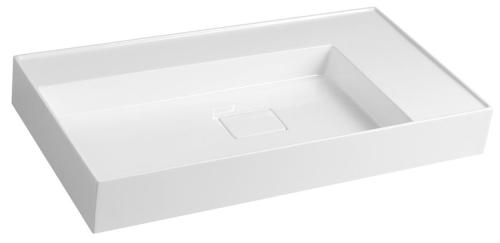 Umywalka kompozytowa meblowa 83 x 44 cm biały GODIVA GU083L-0 Sapho