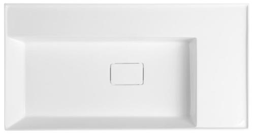 Umywalka kompozytowa meblowa 83 x 44 cm biały GODIVA GU083L-0 Sapho z góry