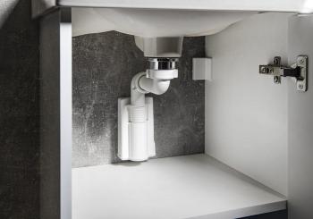 Syfon umywalkowy do mebli oszczędzający miejsce 32 mm 5/4" biały Murales 151.032.0 Bruckner wizualizacja