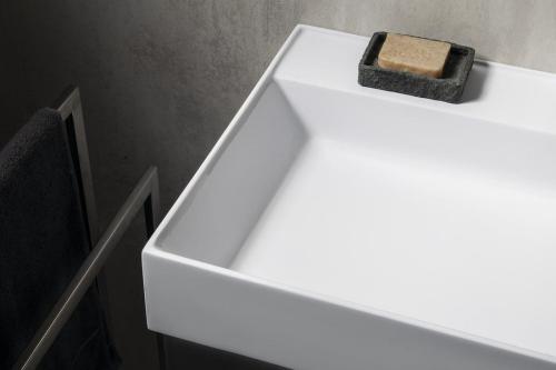 Umywalka kompozytowa 96 x 44 cm biały GODIVA GU096-0 Sapho