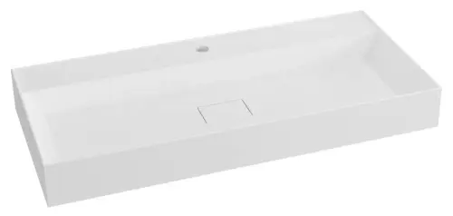 Umywalka kompozytowa 96 x 44 cm biały z otworem GODIVA GU096 Sapho