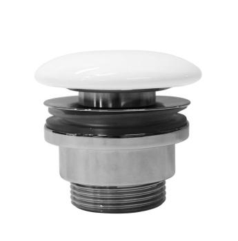 Korek do umywalek bez przelewu wys. 5 - 65 mm biały PVC11 GSI