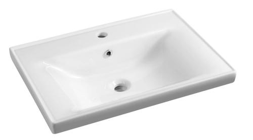 Umywalka ceramiczna meblowa 65 x 16,5 x 46 cm biały SAVA 65 2065 Aqualine