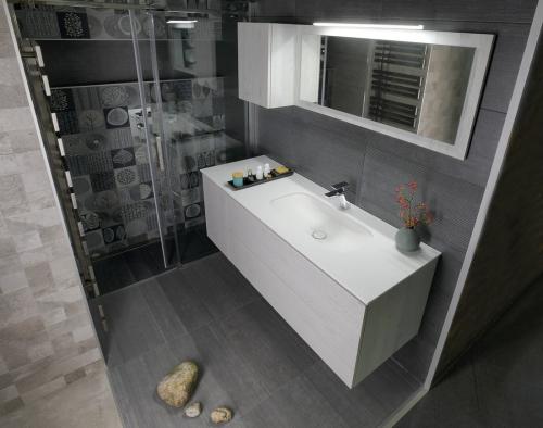 Lustro 110 x 50 x 2,8 cm dąb Polar TREOS TS100-1010 Sapho wizualizacja