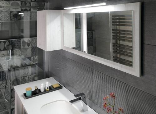 Lustro 110 x 50 x 2,8 cm dąb Polar TREOS TS100-1010 Sapho aranżacja