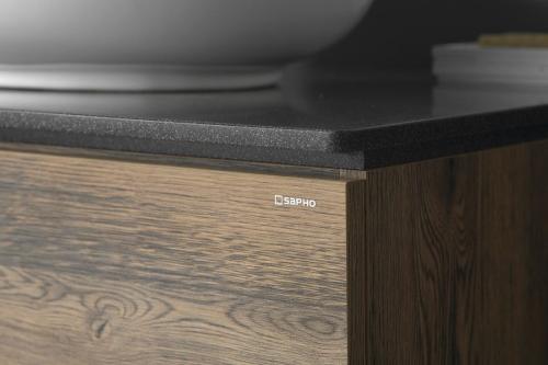 Blat marmur techniczny 171,6 x 51,3 cm biały mat TREOS TX172-0101 Sapho z bliska