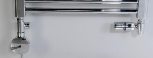 Zestaw przyłączeniowy z termostatem prawy chrom CORNER COMBI CP3022S Sapho wizualizacja