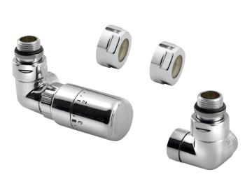 Zestaw przyłączeniowy z termostatem lewy chrom CORNER CP1011LS Sapho