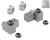 Zestaw przyłączeniowy kątowy prawy chrom CUBE COMBI CP561S Sapho