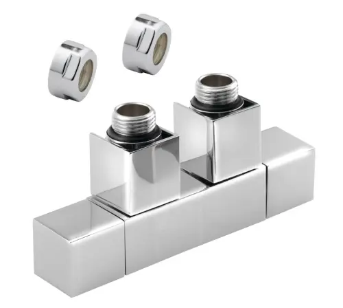 Zestaw przyłączeniowy zespolony rozstaw 50 mm chrom CUBE TWIN CP581S Sapho