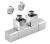 Zestaw przyłączeniowy zespolony rozstaw 50 mm chrom CUBE TWIN CP581S Sapho