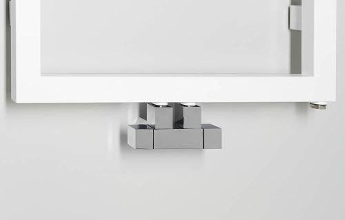 Zestaw przyłączeniowy zespolony rozstaw 50 mm chrom CUBE TWIN CP581S Sapho z bliska