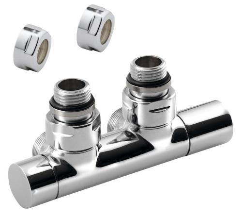 Zestaw przyłączeniowy zespolony rozstaw 50 mm chrom prawy TWIN CP401S Sapho