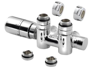 Zestaw przyłączeniowy zespolony z termostatem rozstaw 50 mm chrom lewy TWIN COMBI CP5012S Sapho
