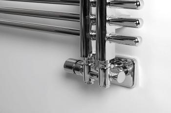 Zestaw przyłączeniowy zespolony z termostatem rozstaw 50 mm chrom lewy TWIN COMBI CP5012S Sapho z bliska