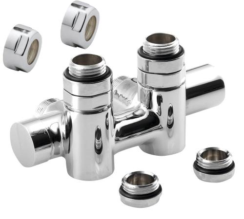 Zestaw przyłączeniowy zespolony rozstaw 50 mm chrom prawy TWIN COMBI CP461S Sapho