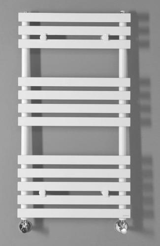 Grzejnik łazienkowy 500 x 940 mm biały 328 W JALOUSI 1801-10 Sapho na ścianie