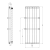 Grzejnik łazienkowy 608 x 1806 mm biały ze strukturą 1070 W MAGNIFICA IR137 Sapho rysunek