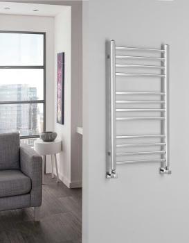 Grzejnik łazienkowy 450 x 890 mm chrom 239 W METRO 0411-03 Sapho wizualizacja