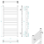 Grzejnik łazienkowy 450 x 890 mm chrom 239 W METRO 0411-03 Sapho rysunek