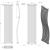 Grzejnik łazienkowy 400 x 1700 mm stalowy chrom 425 W ONDA 1801-05 Sapho rysunek