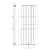 Grzejnik łazienkowy 602 x 1800 mm srebrny metaliczny 1205 W COLONNA IR146 Sapho  rysunek