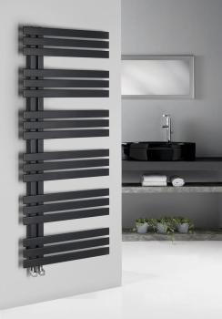 Grzejnik łazienkowy 600 x 1500 mm antracyt metalik 771 W SILVANA IR156 Sapho wizualizacja
