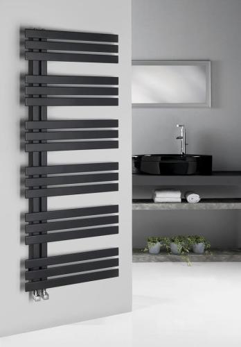 Grzejnik łazienkowy 600 x 1500 mm antracyt metalik 771 W SILVANA IR156 Sapho wizualizacja