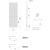 Grzejnik elektryczny z termostatem 606 x 1765 mm srebrny metalik 900 W ELION IR512 Sapho rysunek