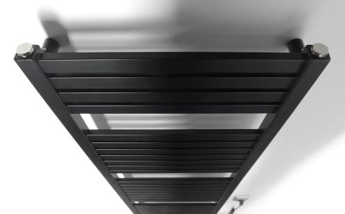 Grzejnik elektryczny 450 x 1330 mm czarny mat 500 W TONDI-E DE476T Aqualine z góry