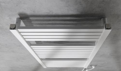 Grzejnik elektryczny 450 x 970 mm biały 300 W TONDI-E DE450T Aqualine z góry