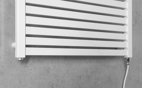 Grzejnik elektryczny 600 x 970 mm biały 400 W TONDI-E DE460T Aqualine dół