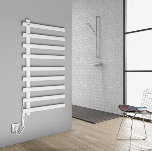 Łazienkowa suszarka elektryczna 480 x 920 x 50 mm biały 128 W ELCOR EB450 Sapho wizualizacja