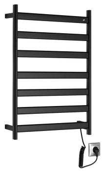 Łazienkowa suszarka elektryczna 490 x 730 x 110 mm czarny mat 105 W ELIAS EB550 Sapho