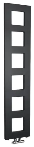 Grzejnik łazienkowy 280 x 1330 mm czarny mat 353 W BLOCK IR181 Sapho