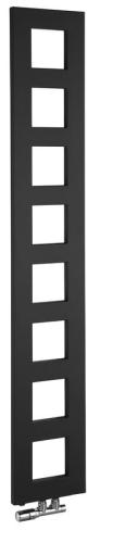 Grzejnik łazienkowy 280 x 1750 mm czarny mat 461 W BLOCK IR182 Sapho