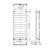 Grzejnik łazienkowy 450 x 934 mm biały 425 W BONDI DC400T Aqualine rysunek