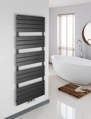 Grzejnik łazienkowy 600 x 1510 mm antracyt 810 W BONDI DC445T Aqualine wizualizacja
