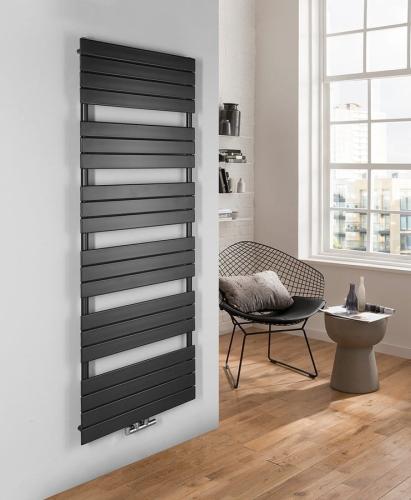 Grzejnik łazienkowy 600 x 1798 mm antracyt 965 W BONDI DC455T Aqualine wizualizacja