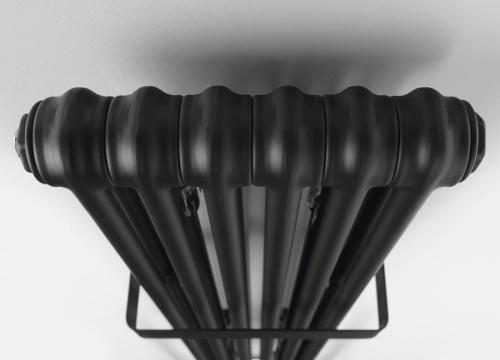 Grzejnik łazienkowy 306 x 1500 mm czarny mat 643 W FEDE IR191 Sapho od góry