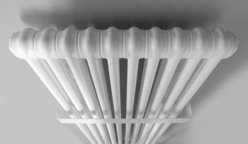 Grzejnik łazienkowy 490 x 1500 mm biały mat 1071 W FEDE IR194 Sapho z góry