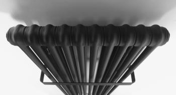 Grzejnik łazienkowy 490 x 1500 mm czarny mat 1071 W FEDE IR193 Sapho z góry