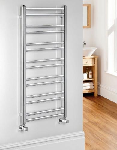 Grzejnik łazienkowy 500 x 1100 mm chrom 343 W METRO DOS IR432R Sapho wizualizacja