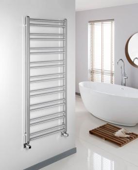 Grzejnik łazienkowy 550 x 1430 mm chrom 476 W METRO DOS IR430R Sapho wizualizacja