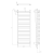 Grzejnik łazienkowy 550 x 1430 mm chrom 476 W METRO DOS IR430R Sapho rysunek