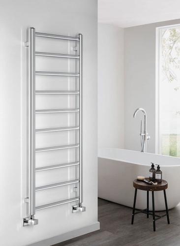 Grzejnik łazienkowy 400 x 1140 mm chrom 247 W METRO LIGHT IR445R Sapho wizualizacja